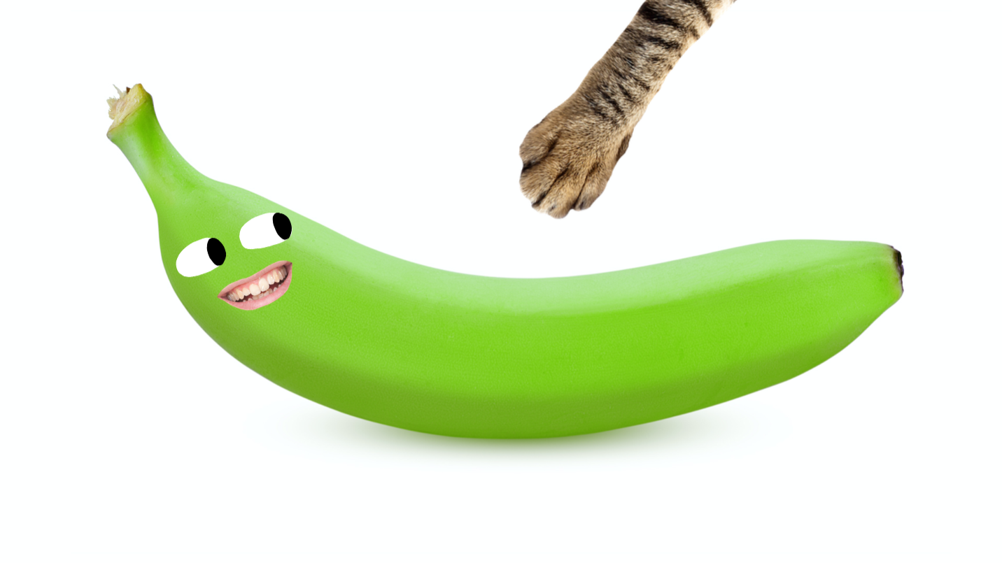 A green banana