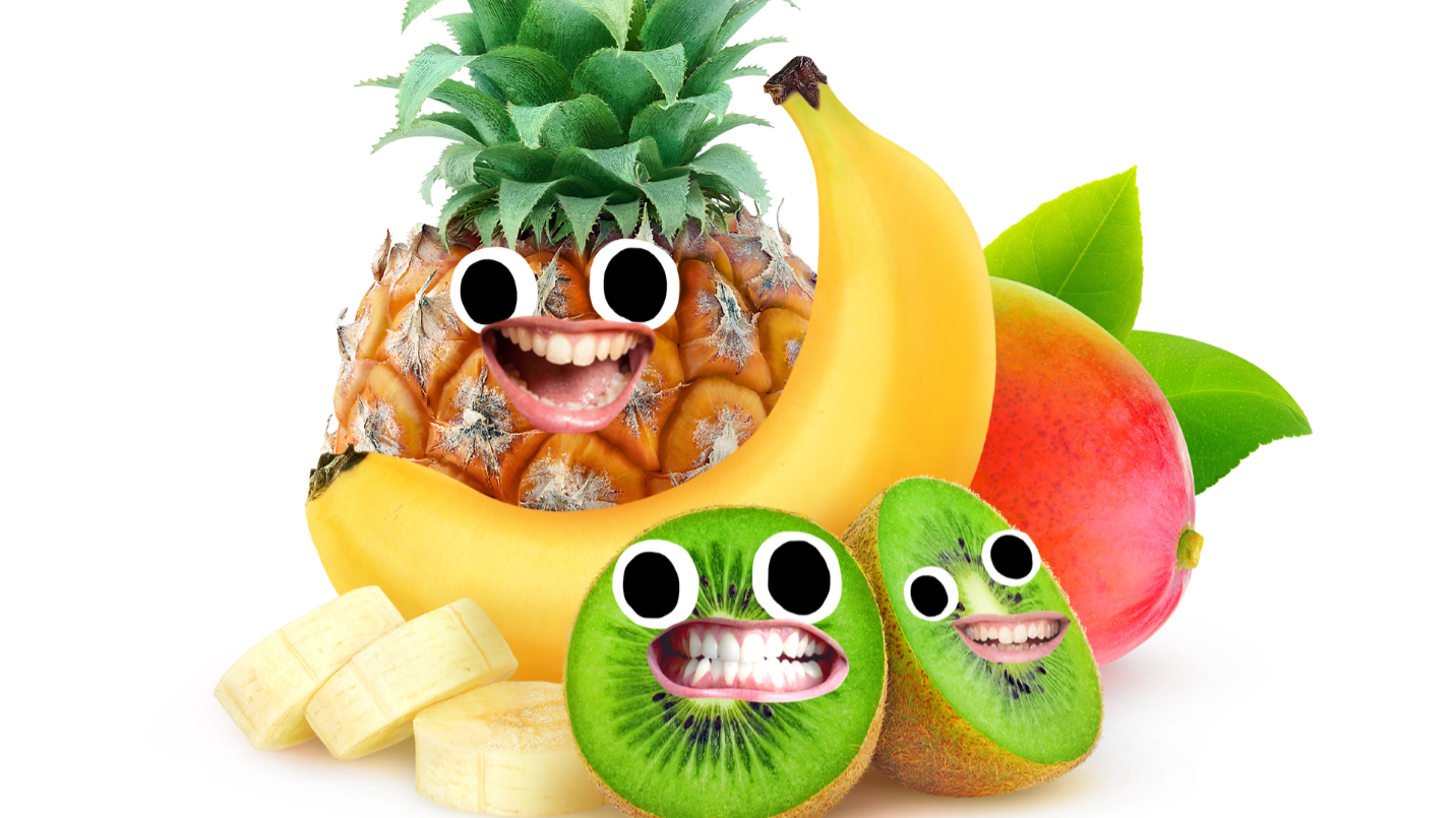 Fruit with faces
