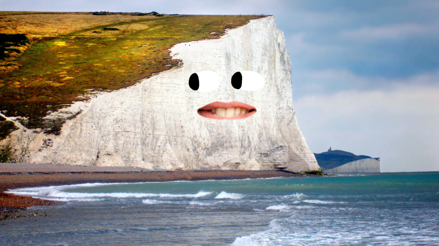 White cliffs on the English coast