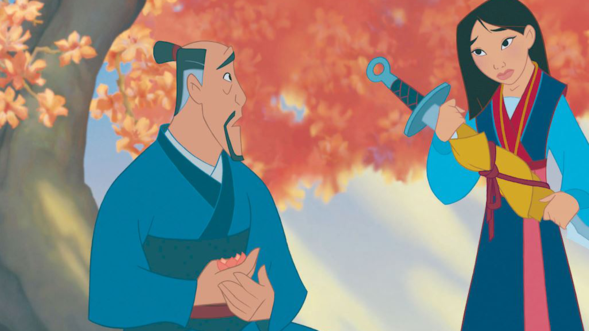 Mulan and her dad