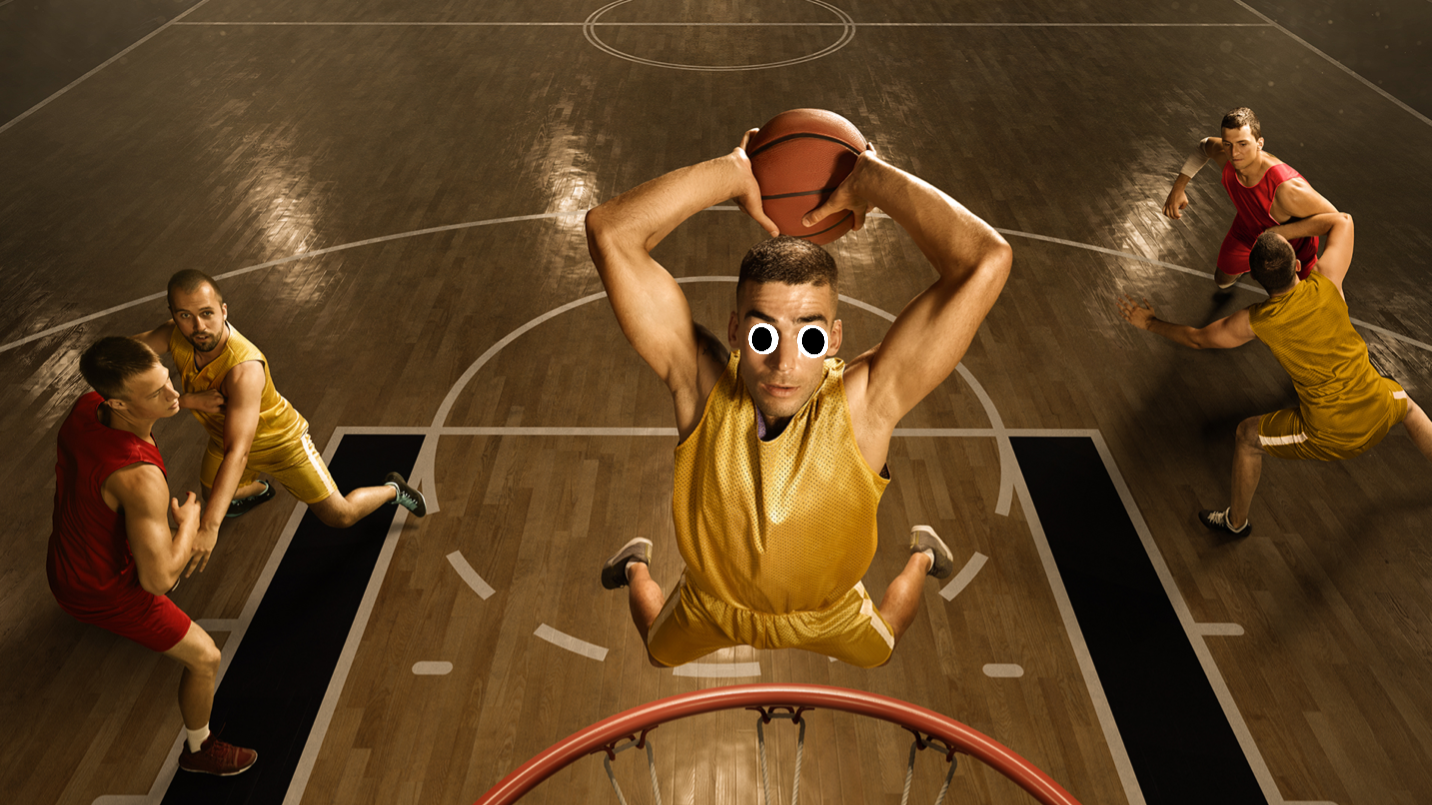 A basketball game