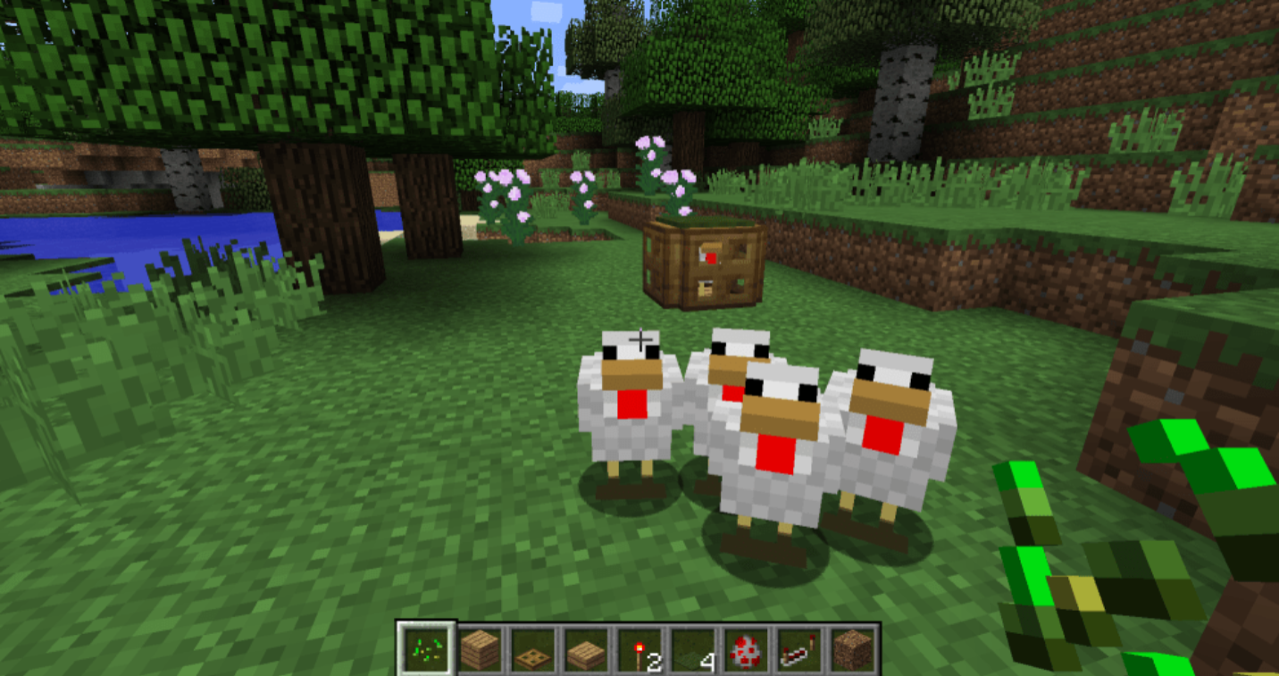 Weird Minecraft Chickens or something