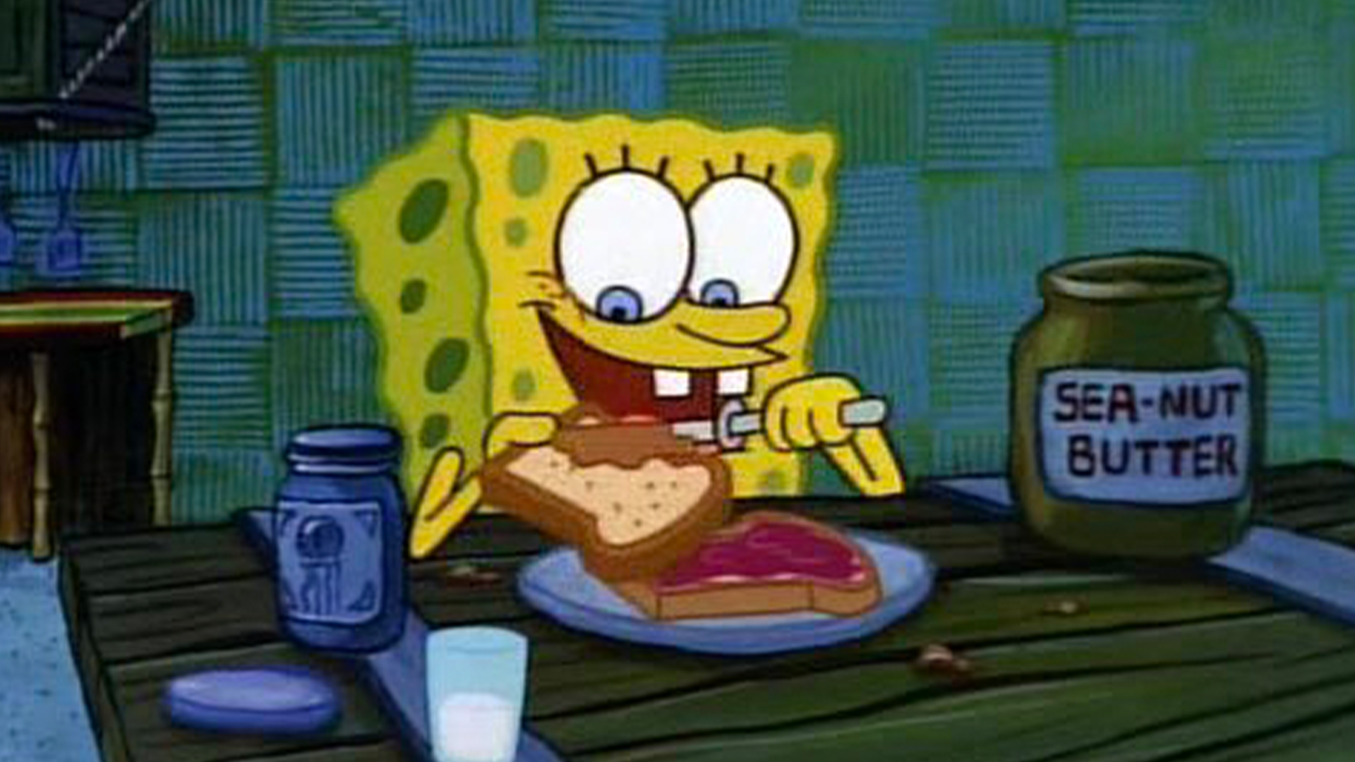 Spongebob eating 