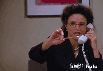 Elaine in Seinfeld, performing the 'rubber pencil' illusion