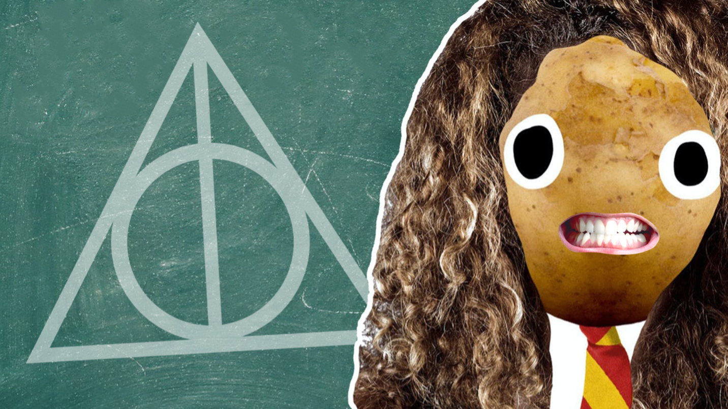 Hermione and a chalkboard 