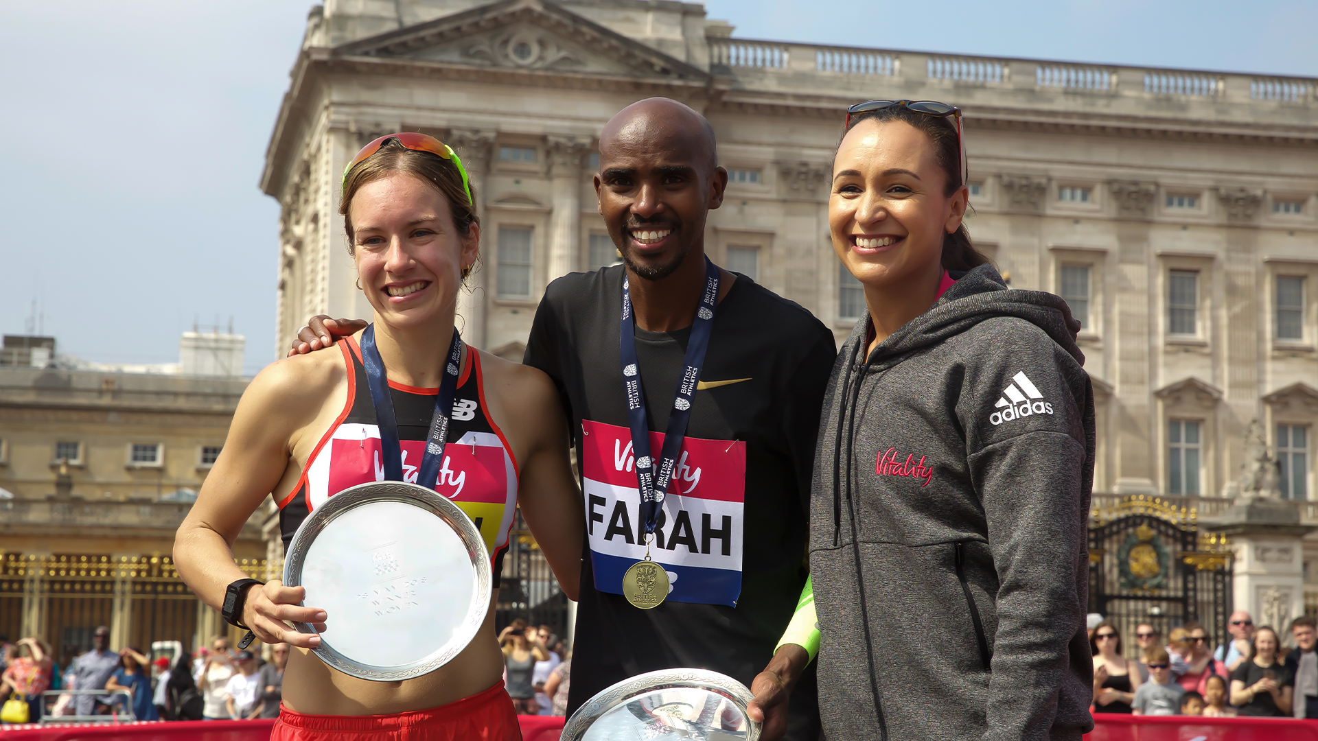 Jessica Ennis and Mo Farah with sports star