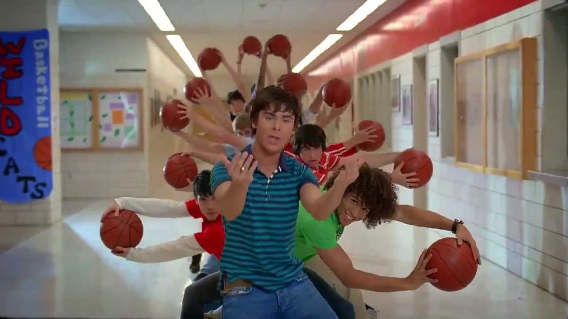 Basketball players in High School Musical 2
