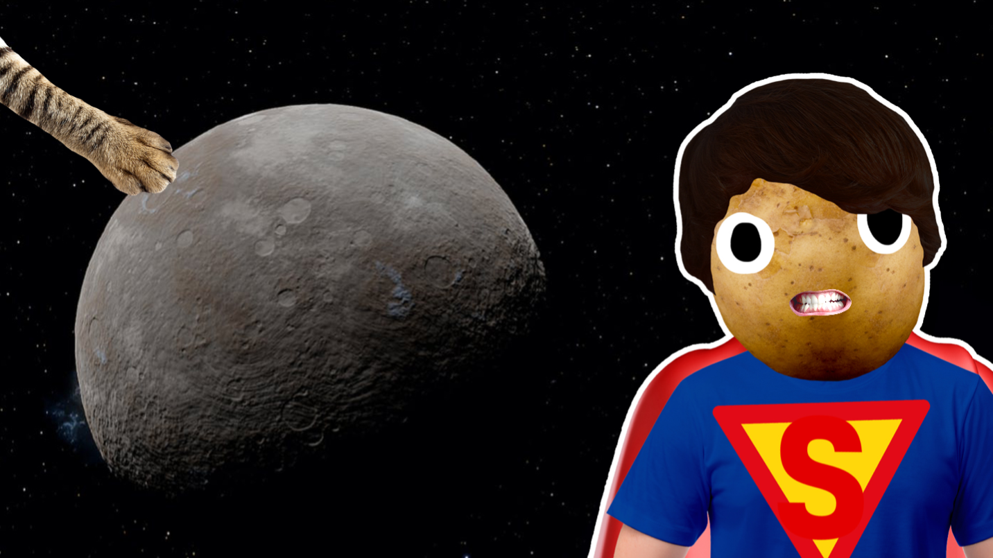 Superman and a planet