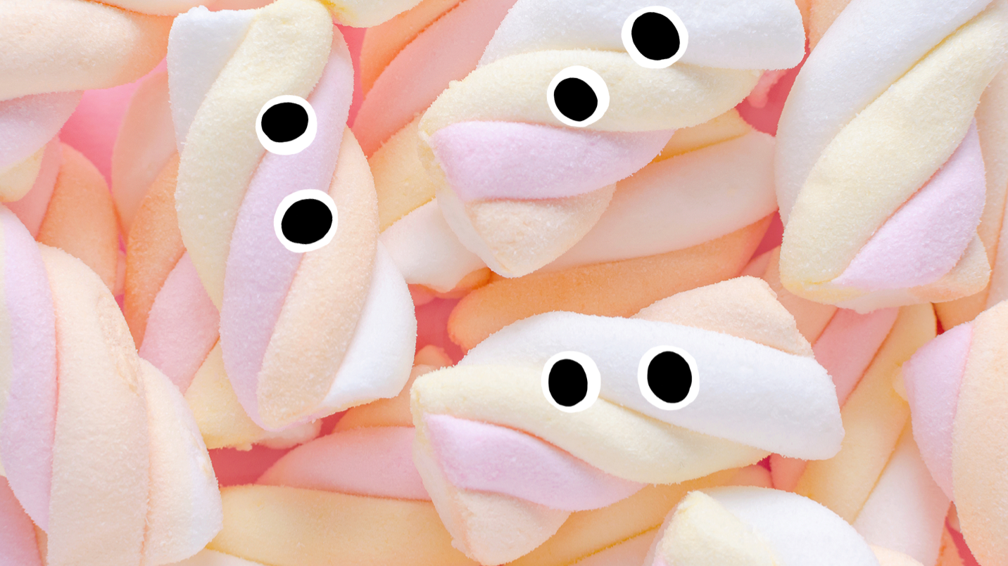 Pile of marshmallows