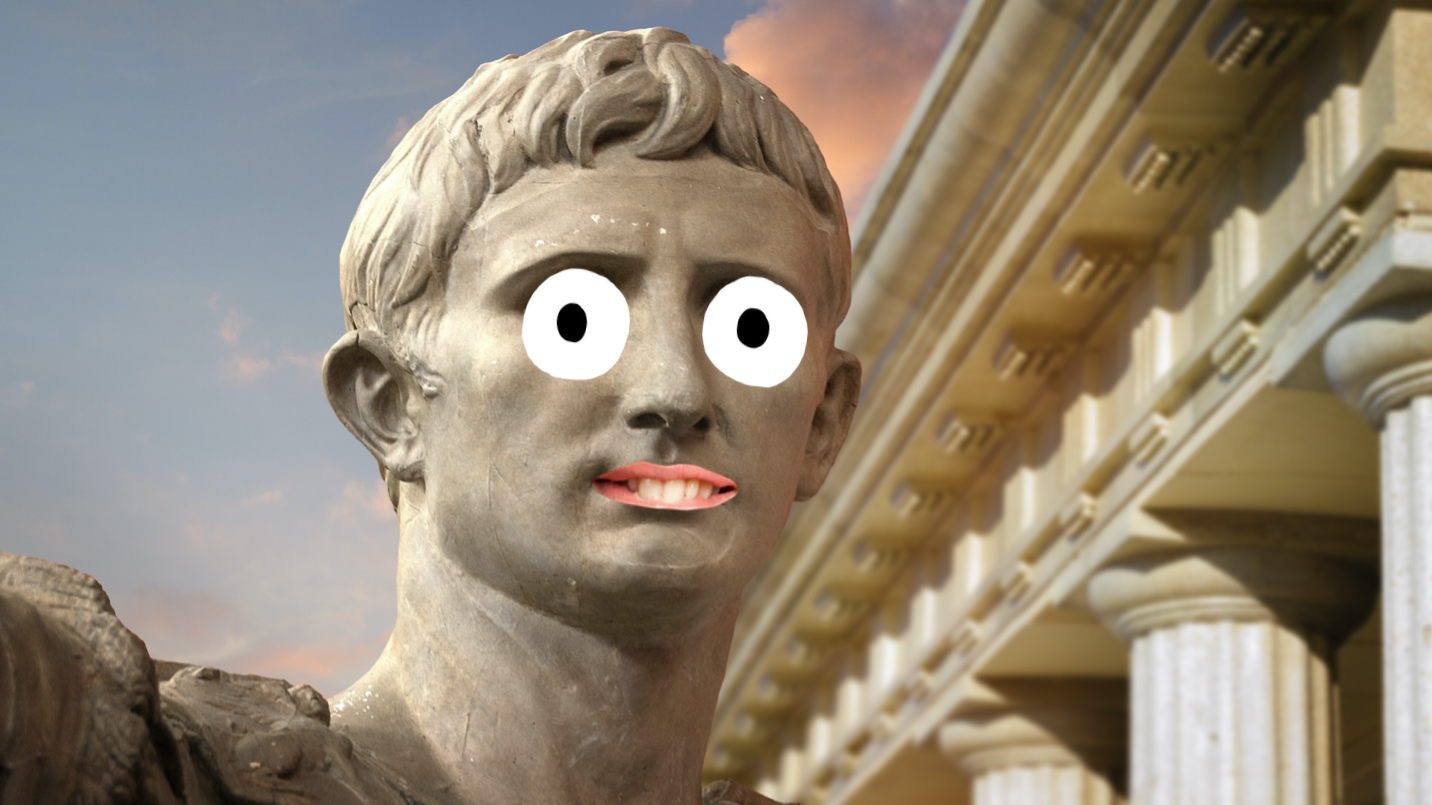 Statue of Julius Caesar Augustus in Rome