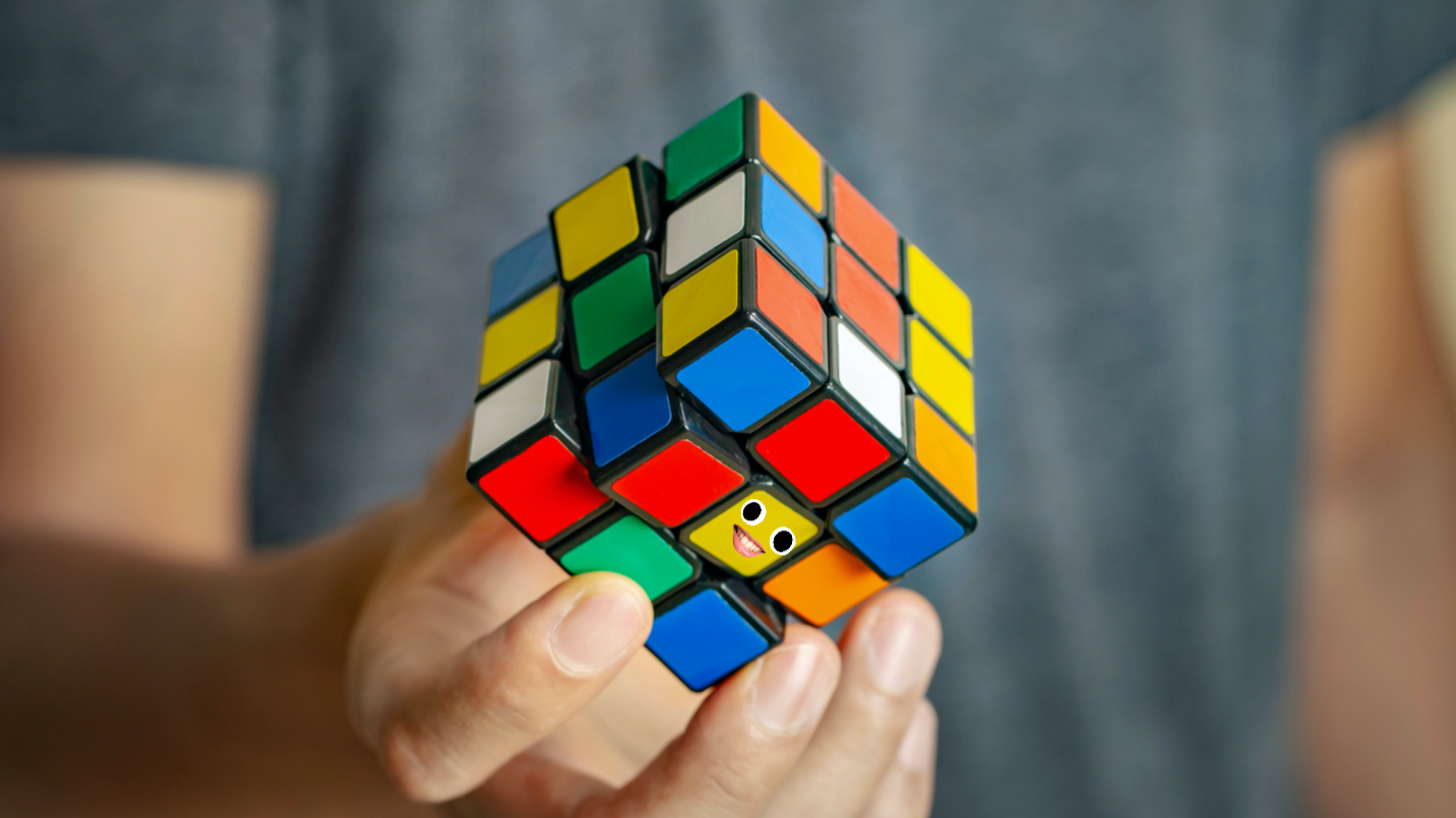 A Rubiks cube 