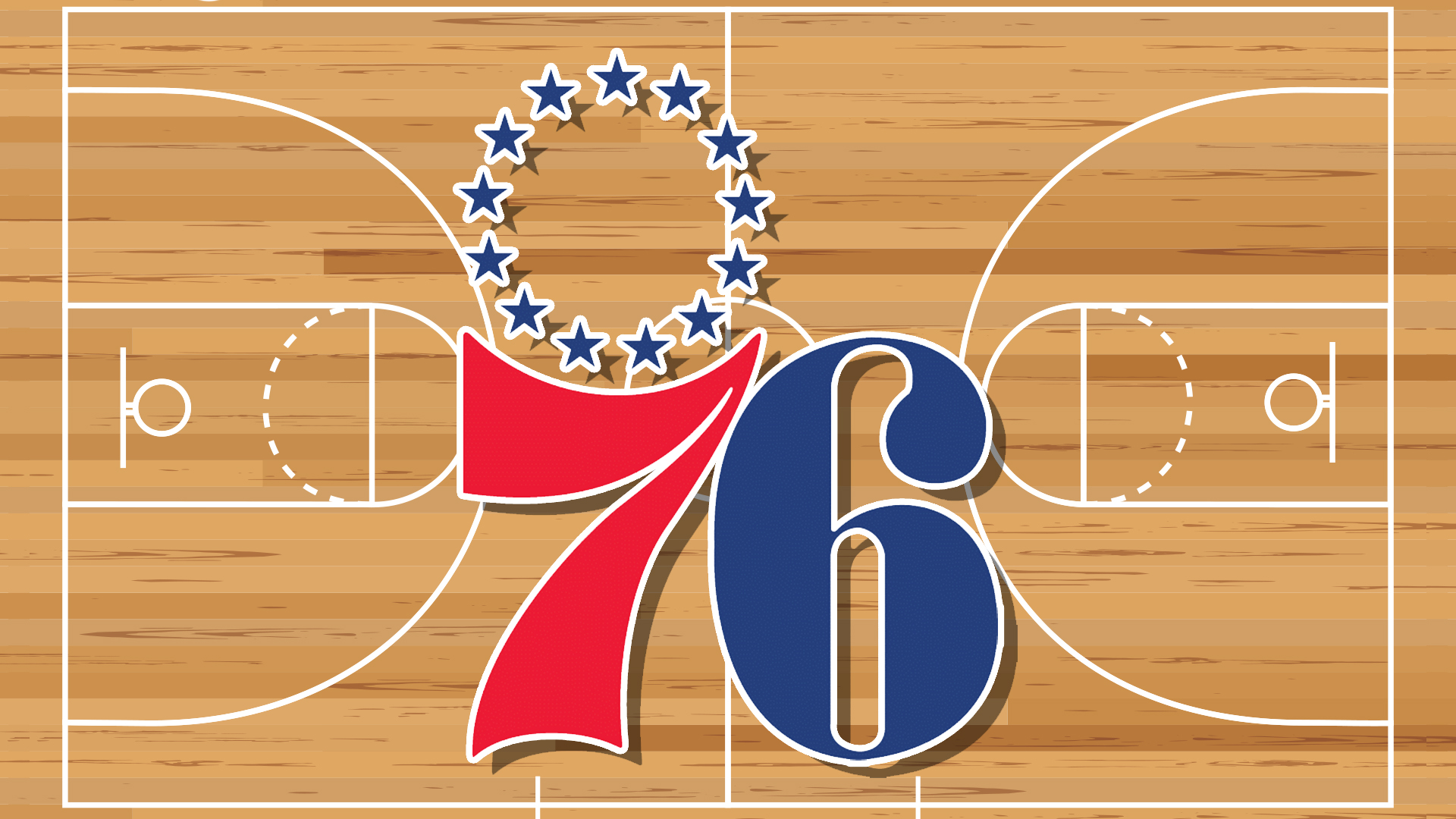 A Philadelphia 76ers badge