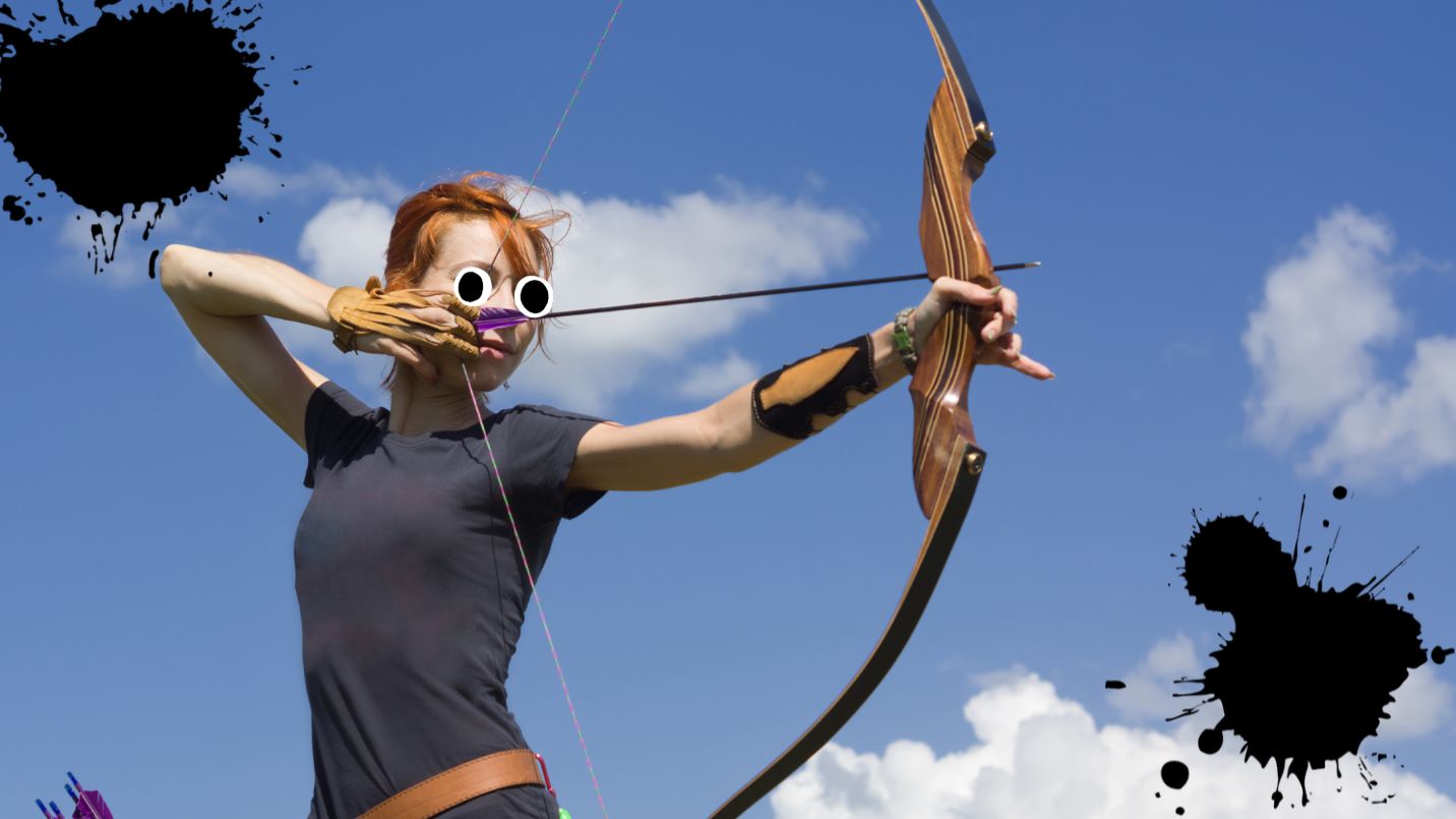 Woman doing archery 