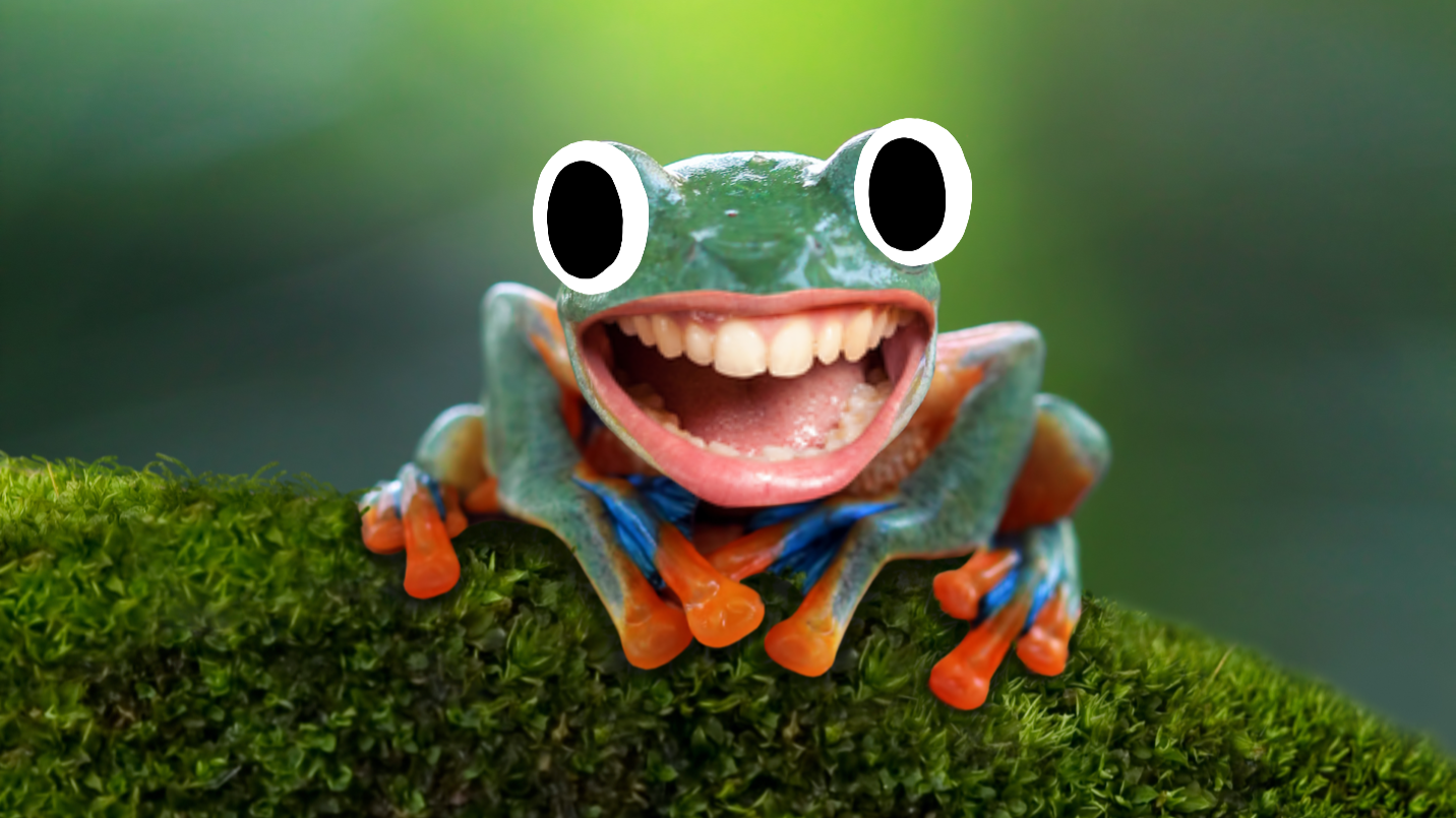 A laughing frog