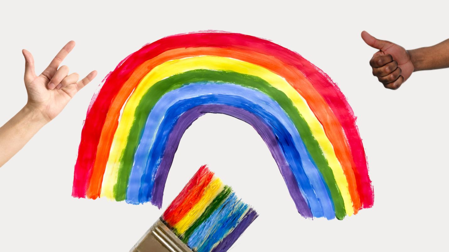 A painted rainbow