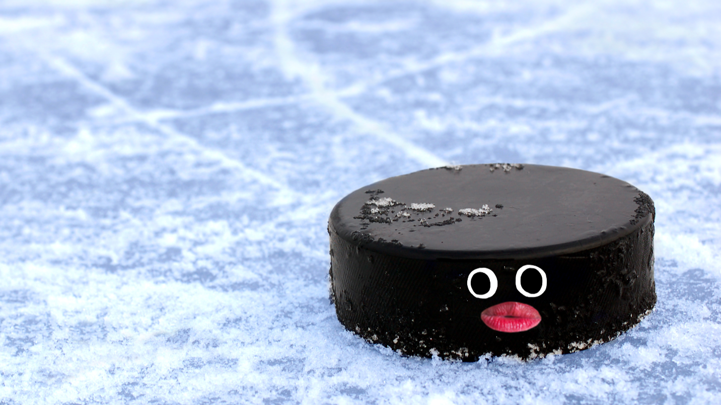Hockey Puck on Ice