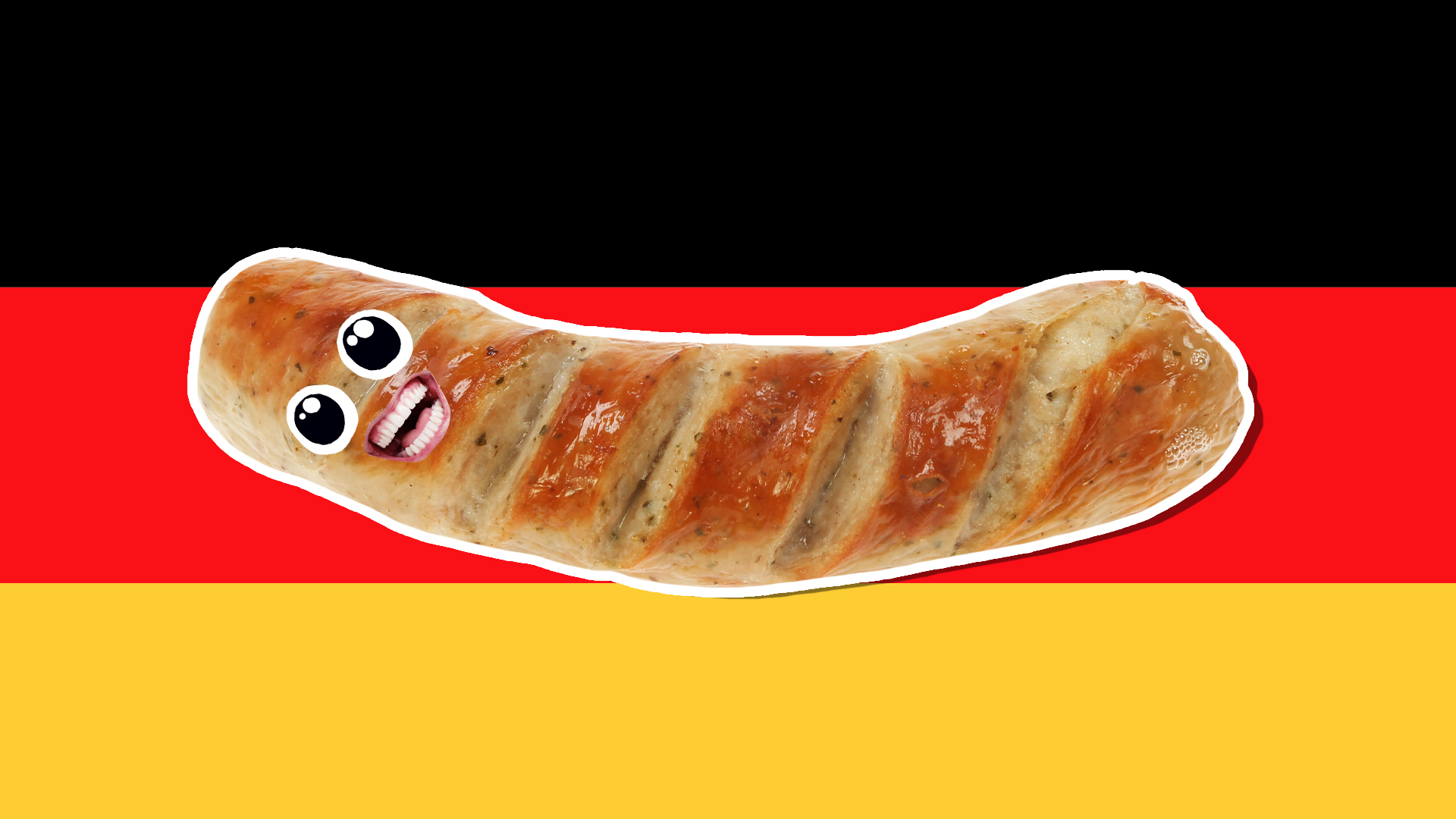 A sausage and German flag