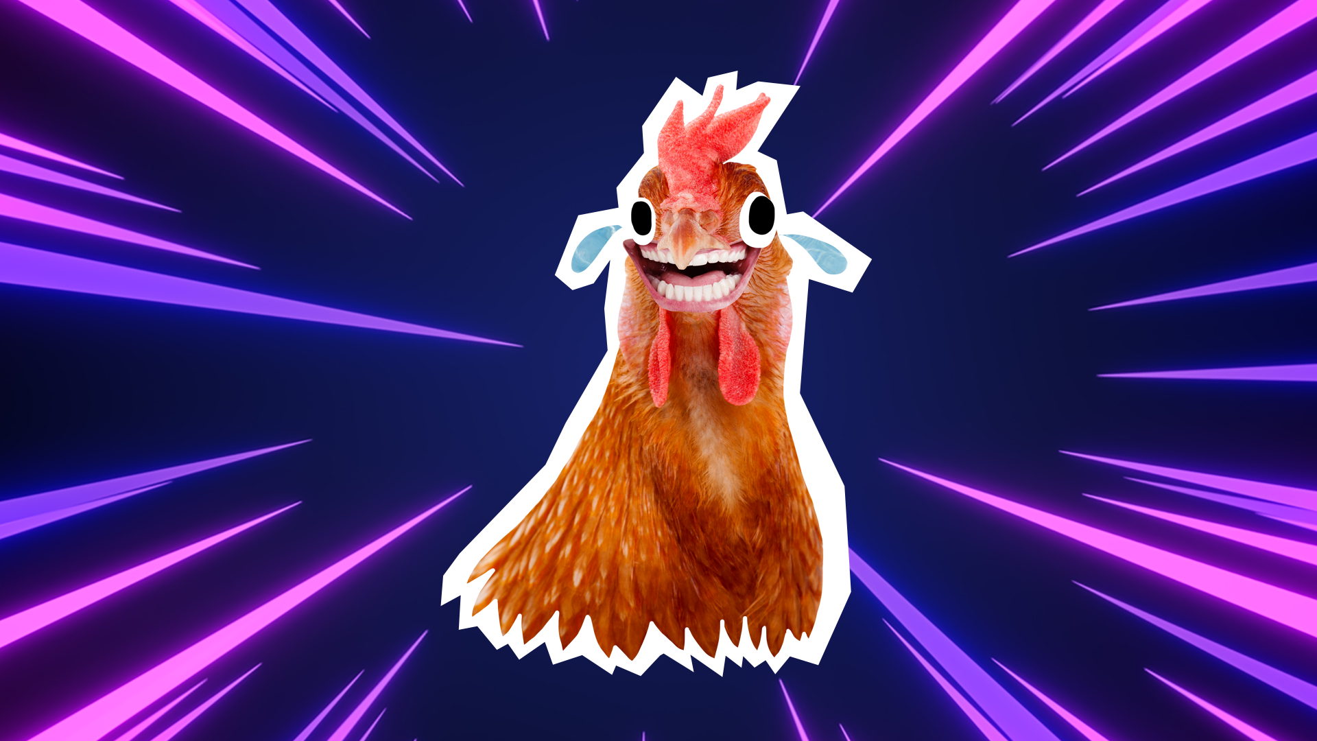 Chicken laughing