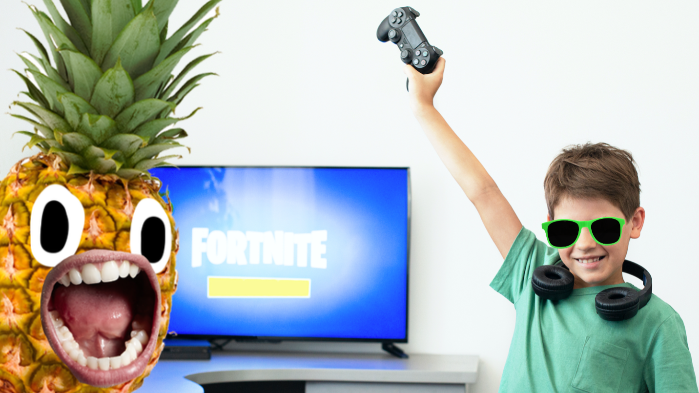 A person playing Fortnite