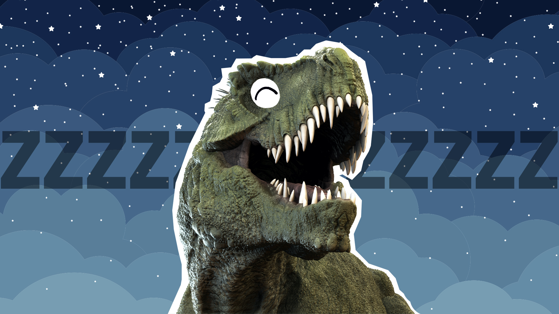 T-rex asleep