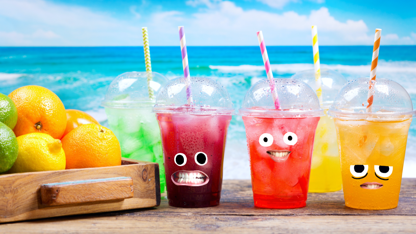 Cold drinks at the beach