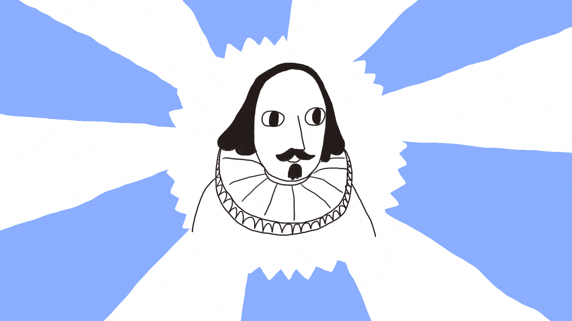 Sketch of William Shakespeare’s detailed features