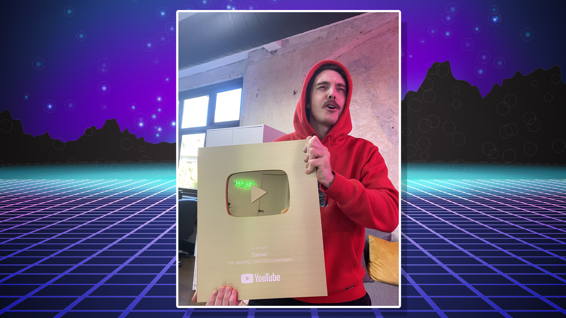LazarBeam with a YouTube award