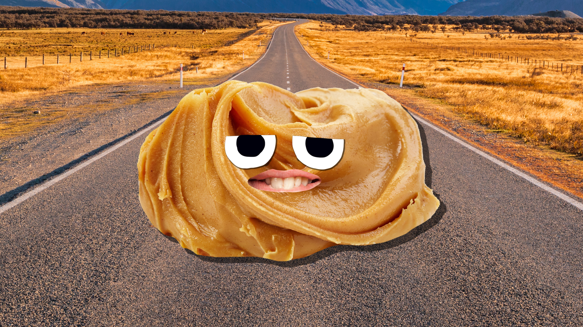 A blob of peanut butter