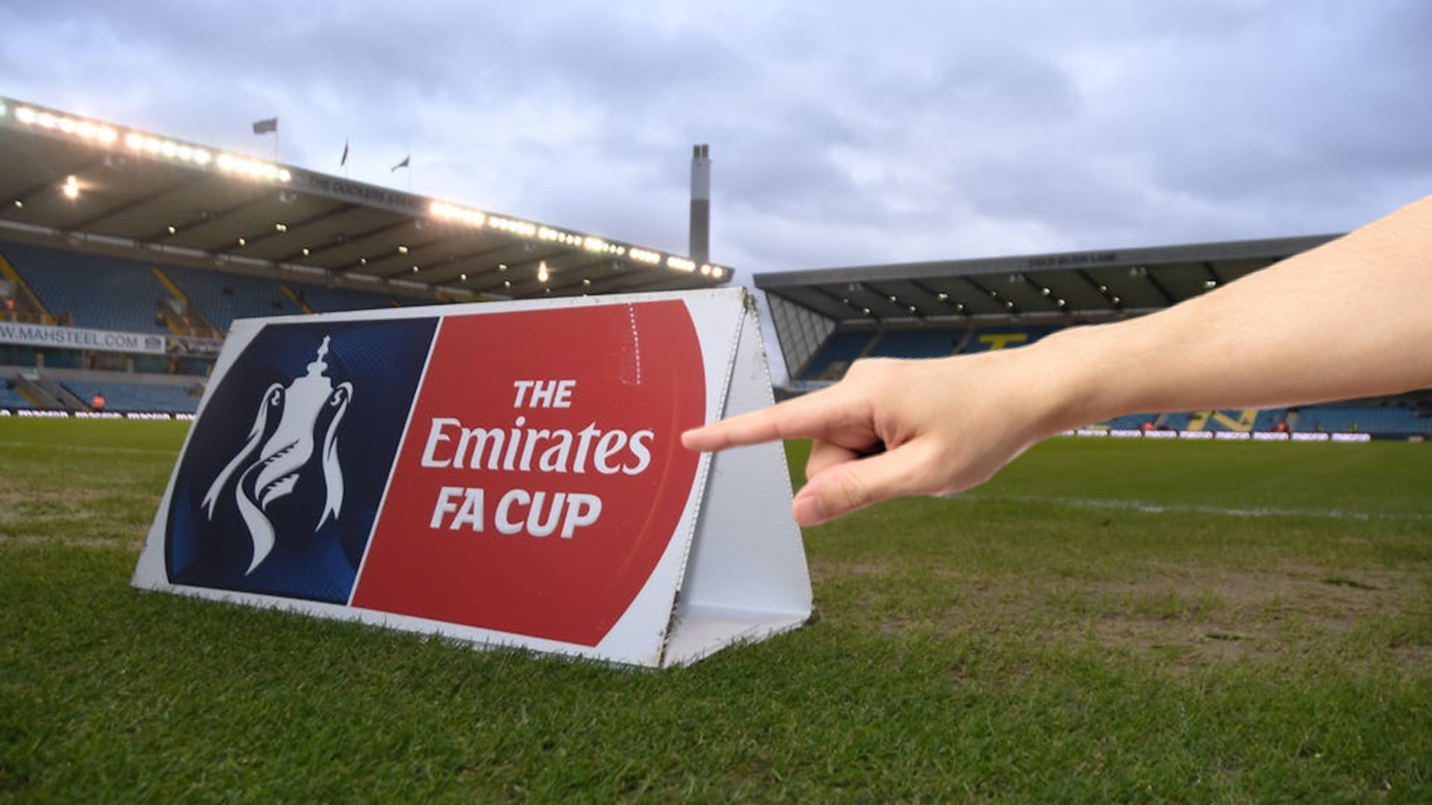 An FA Cup sign
