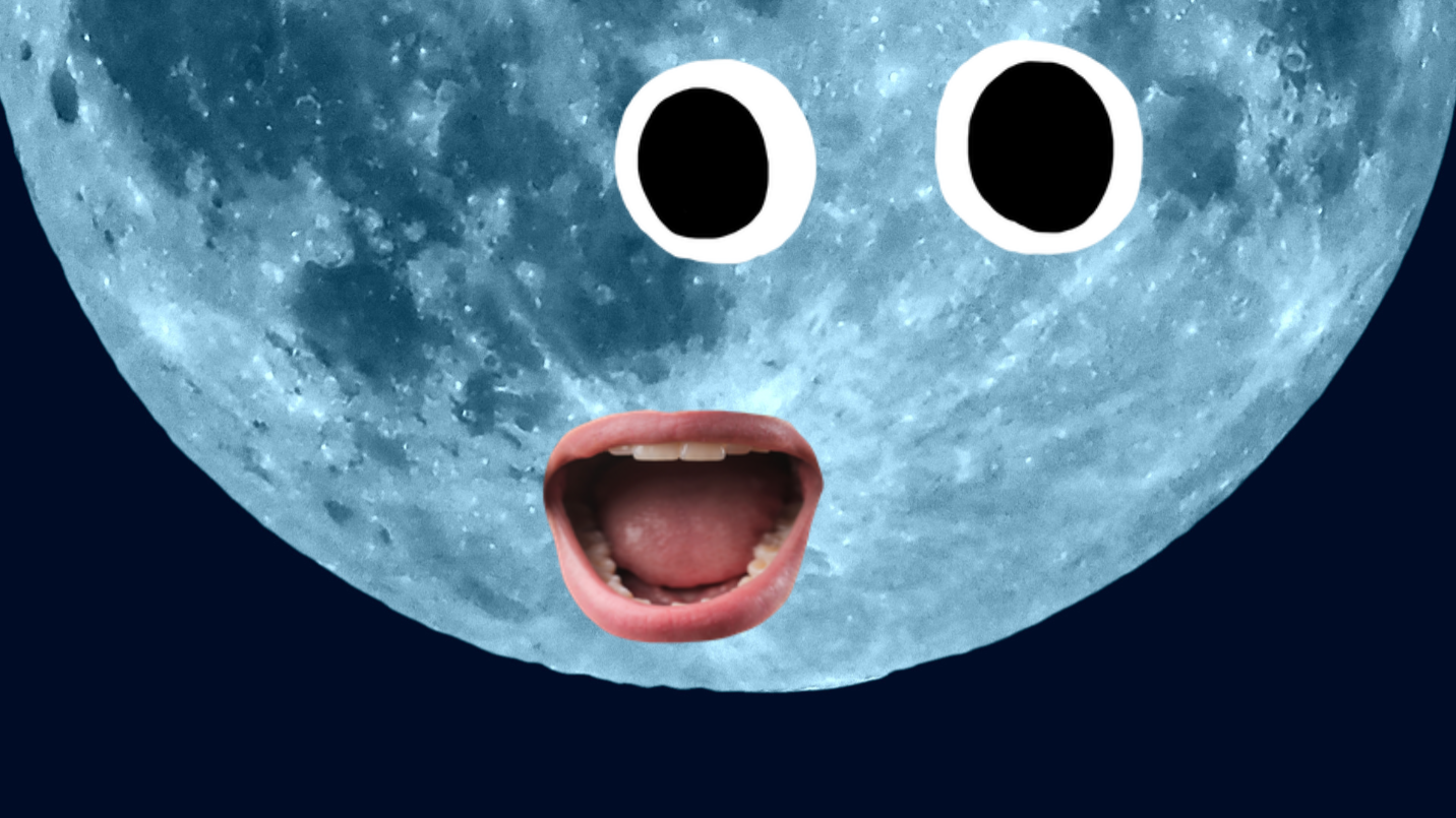 Moon with face
