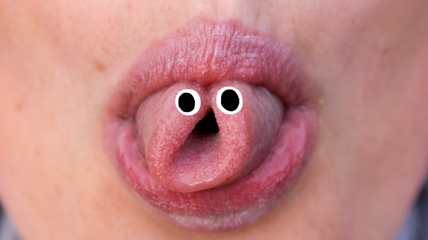 Person rolling their tongue
