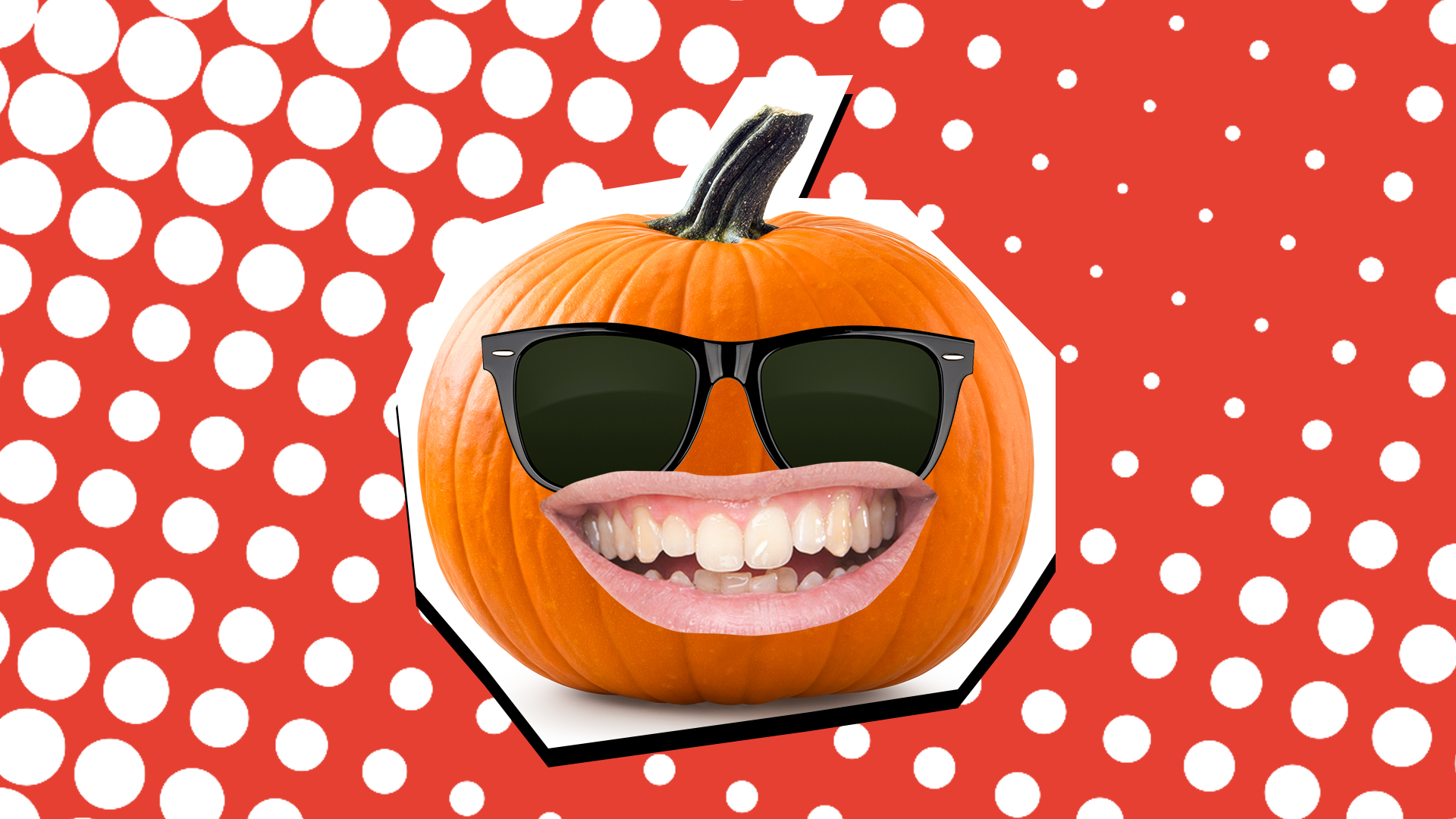 Pumpkin in sunglasses