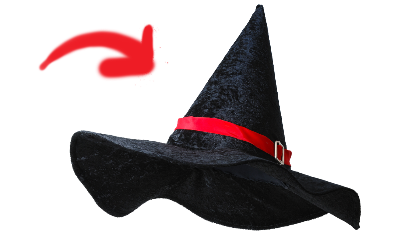 A black witches hat