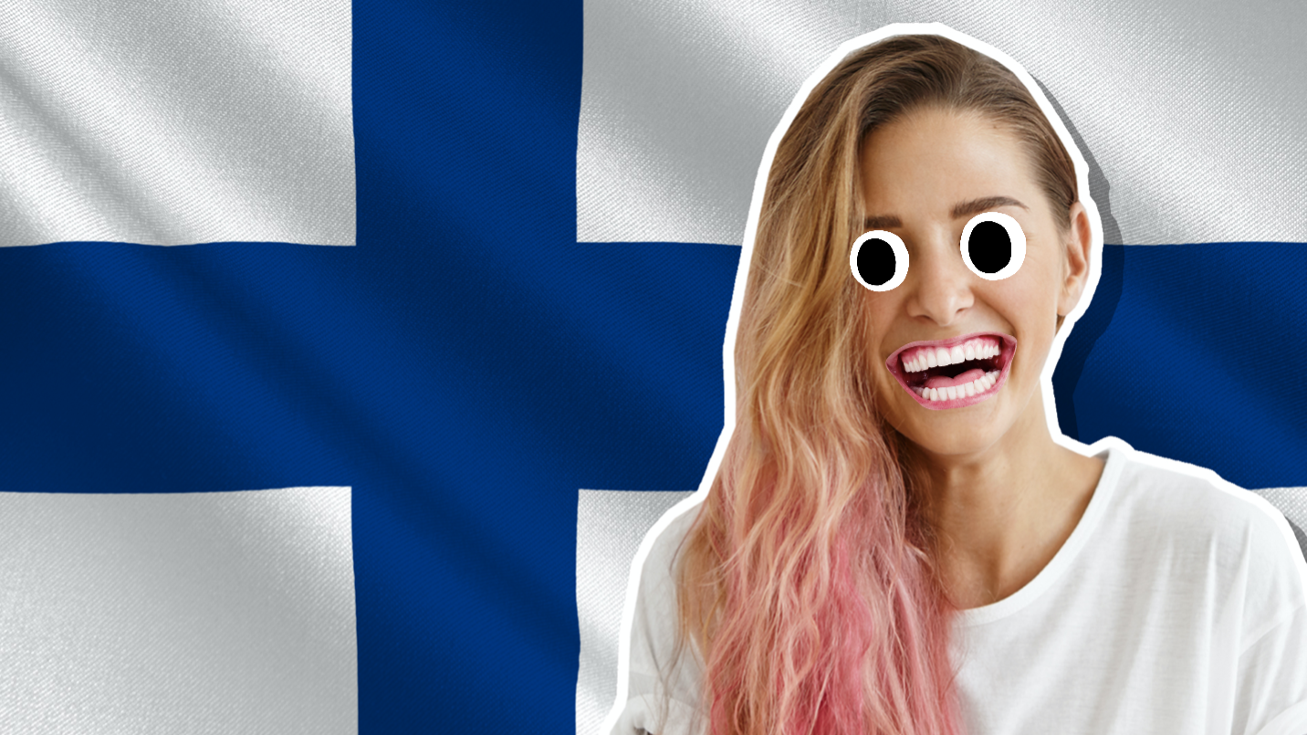 A happy Finnish woman