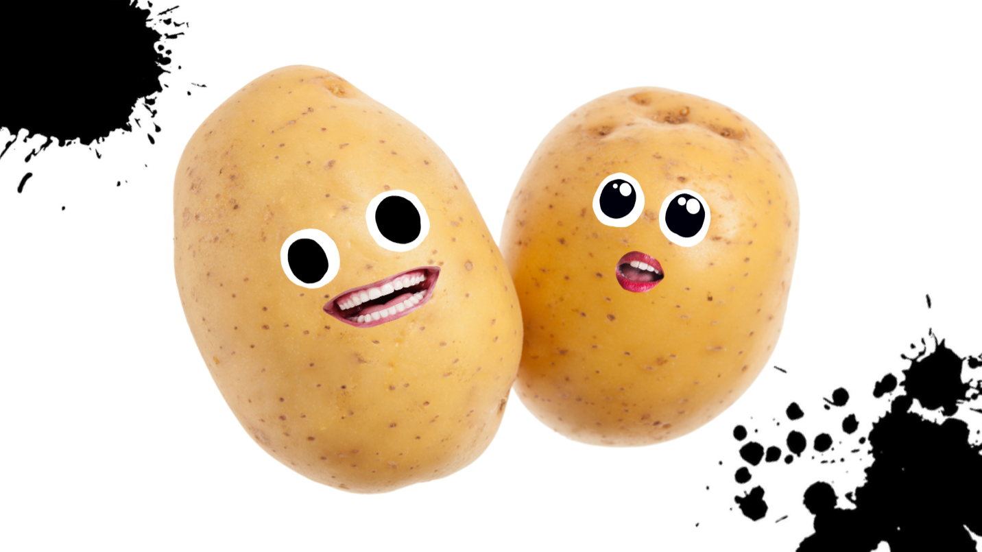 Two happy potatoes