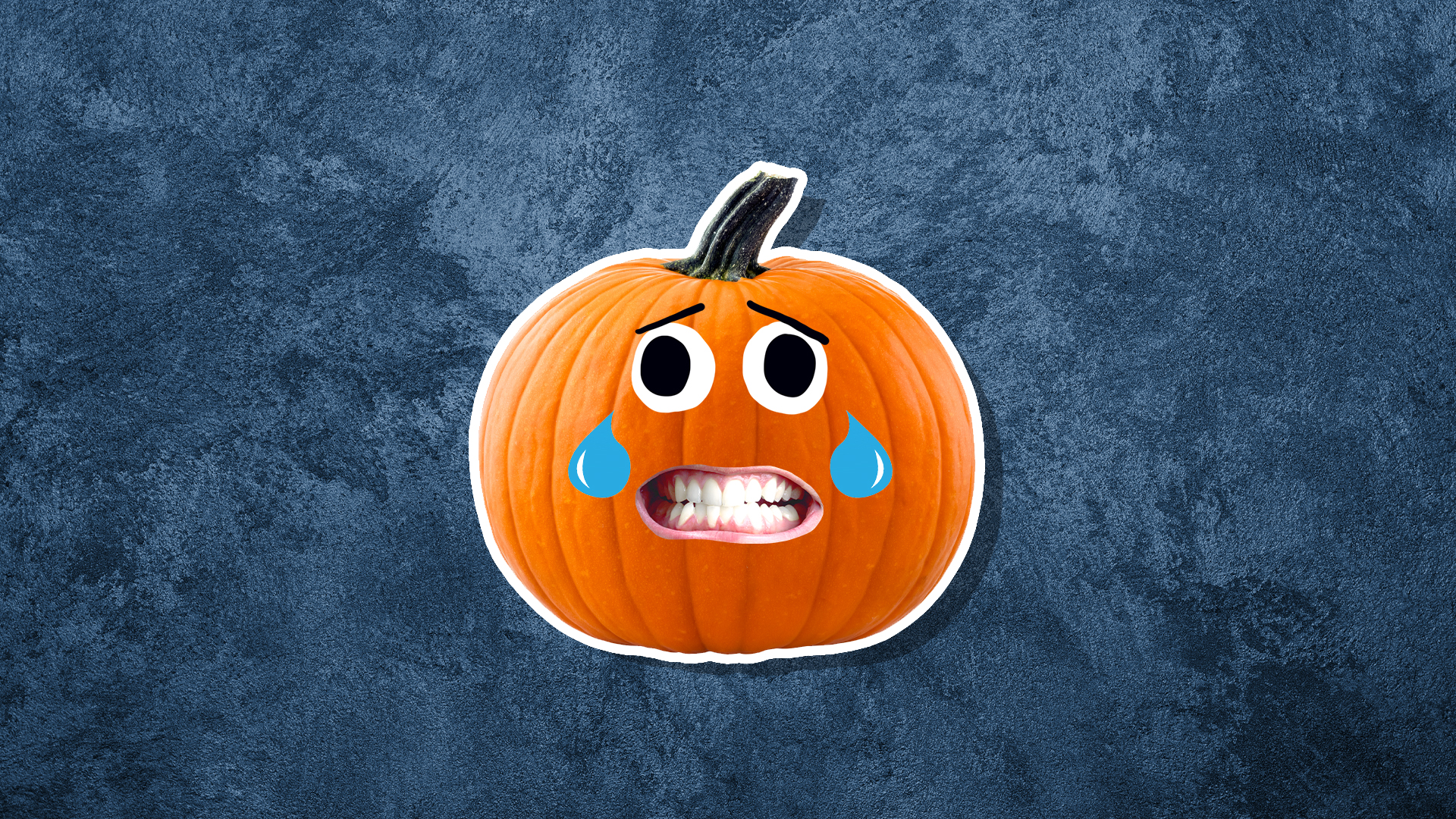 A cry laughing pumpkin