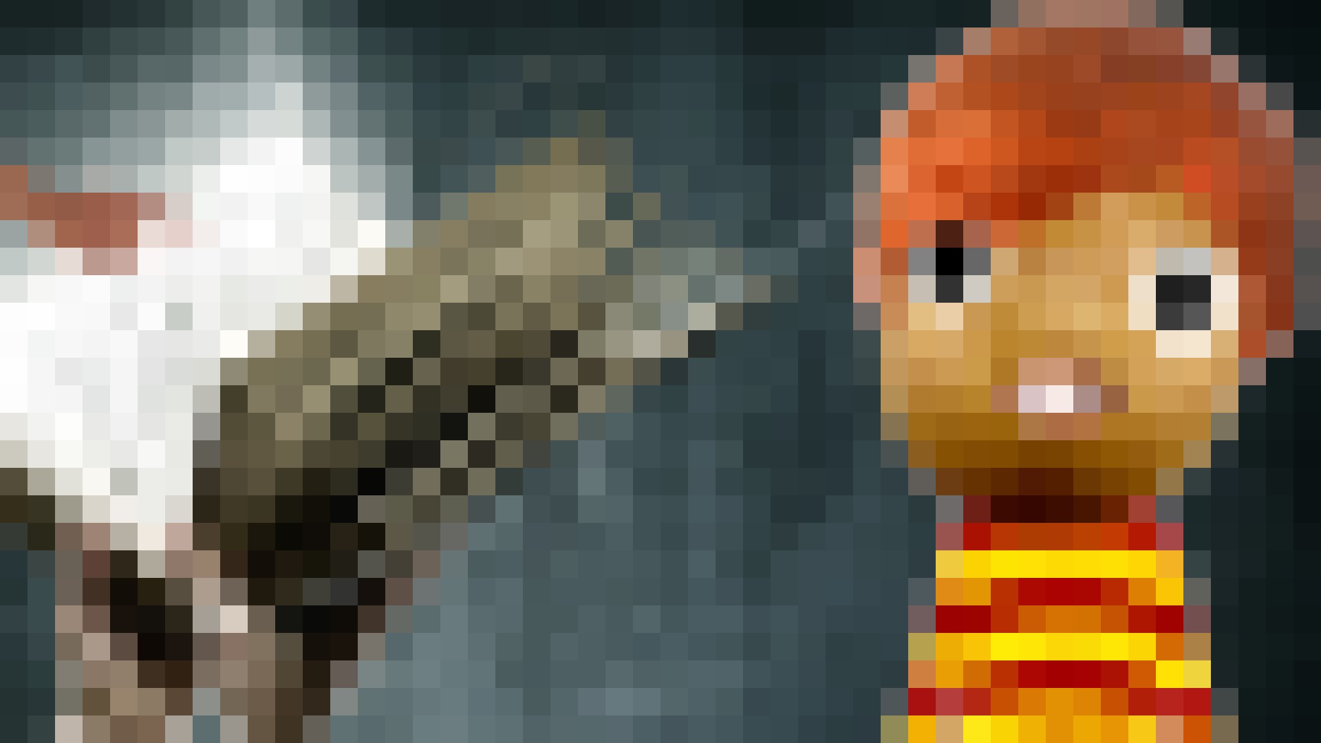 A pixelated Harry Potter character 