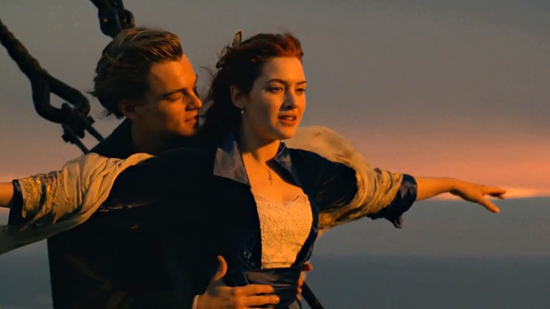 Leonardo di Caprio and Kate Winslet in Titanic
