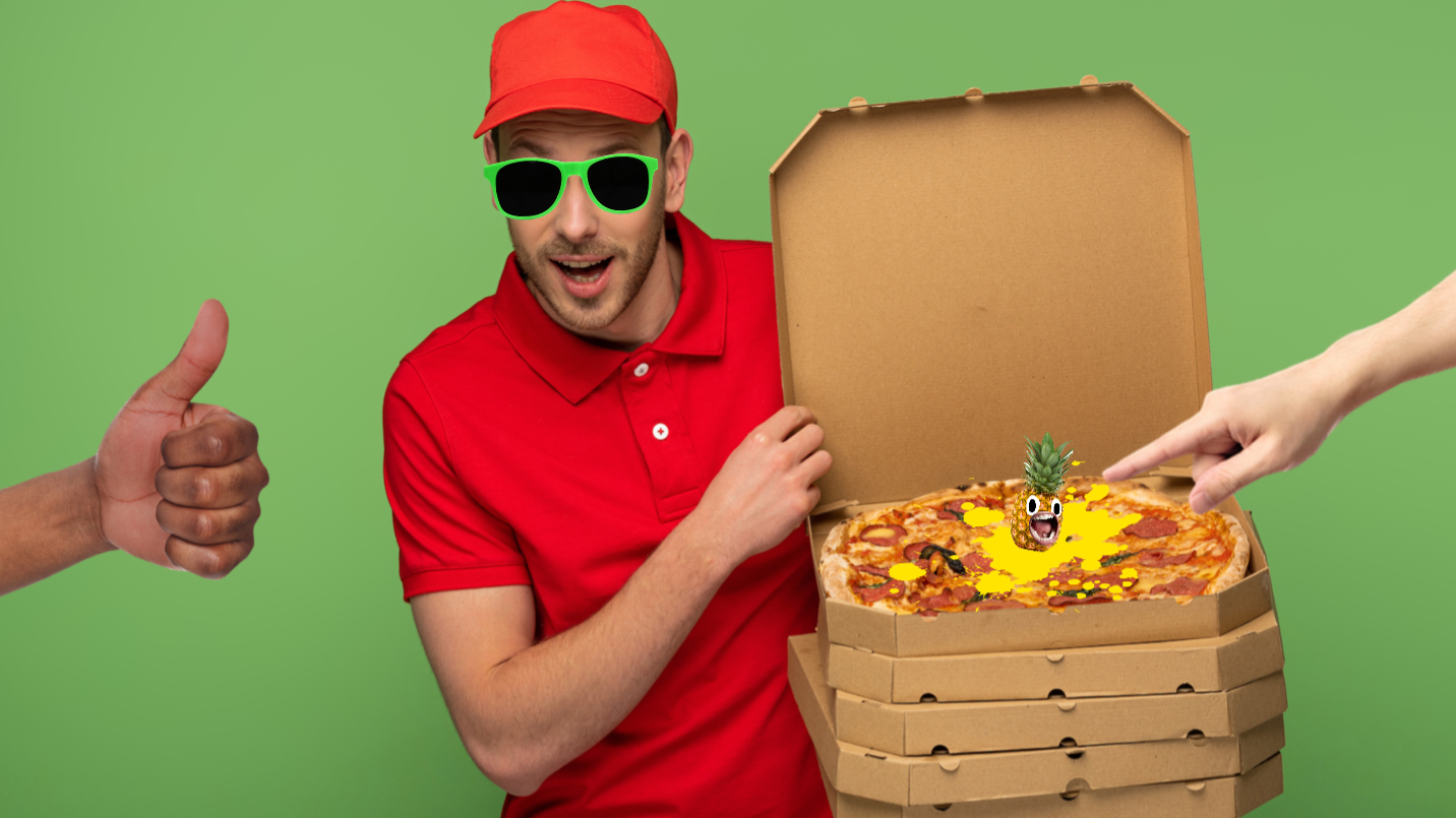 A pizza delivery man