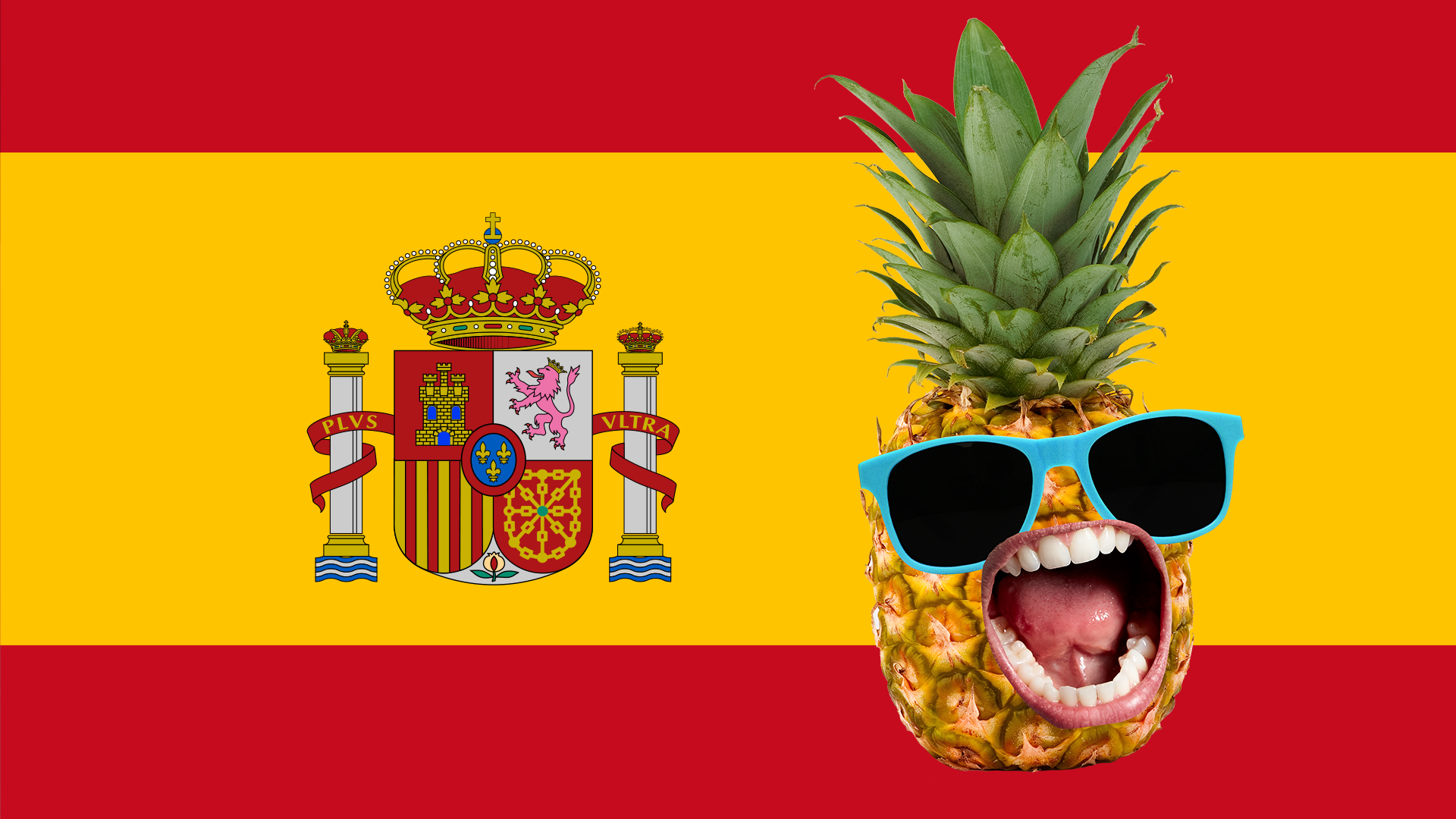 Spanish flag and pineapple