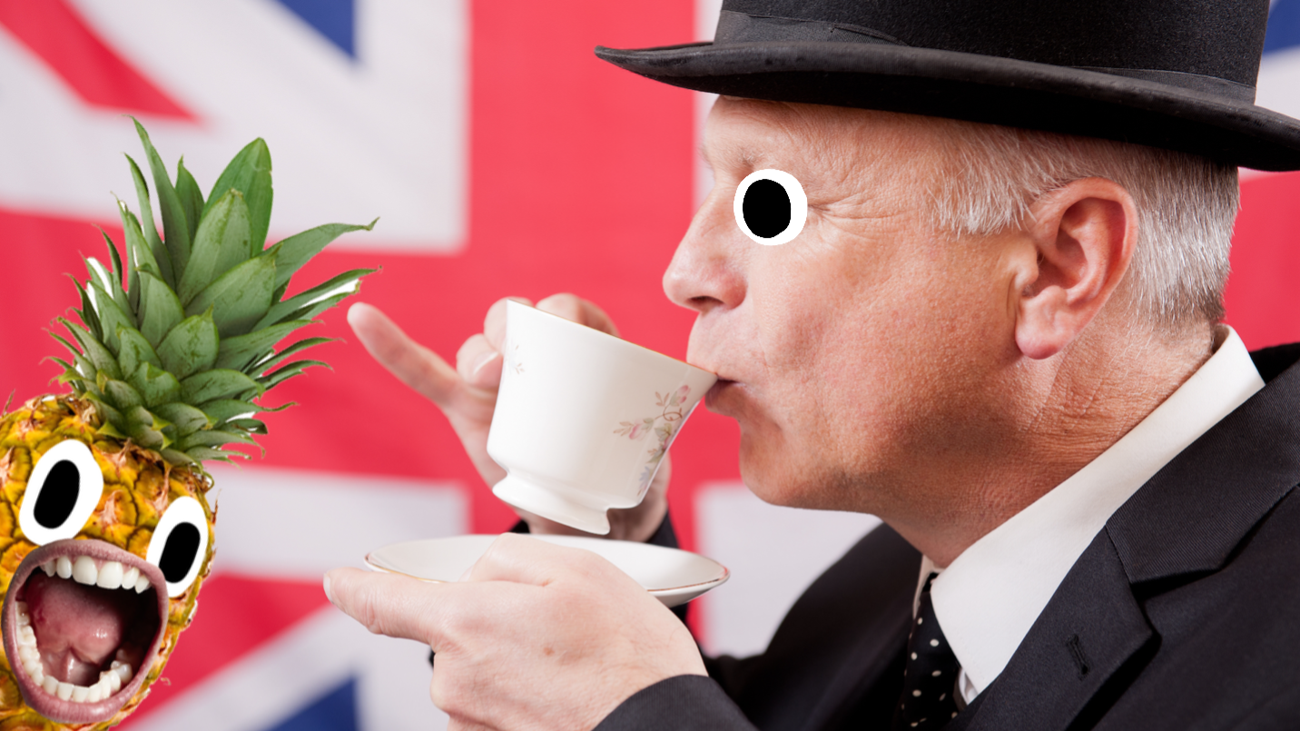 A man drinking tea