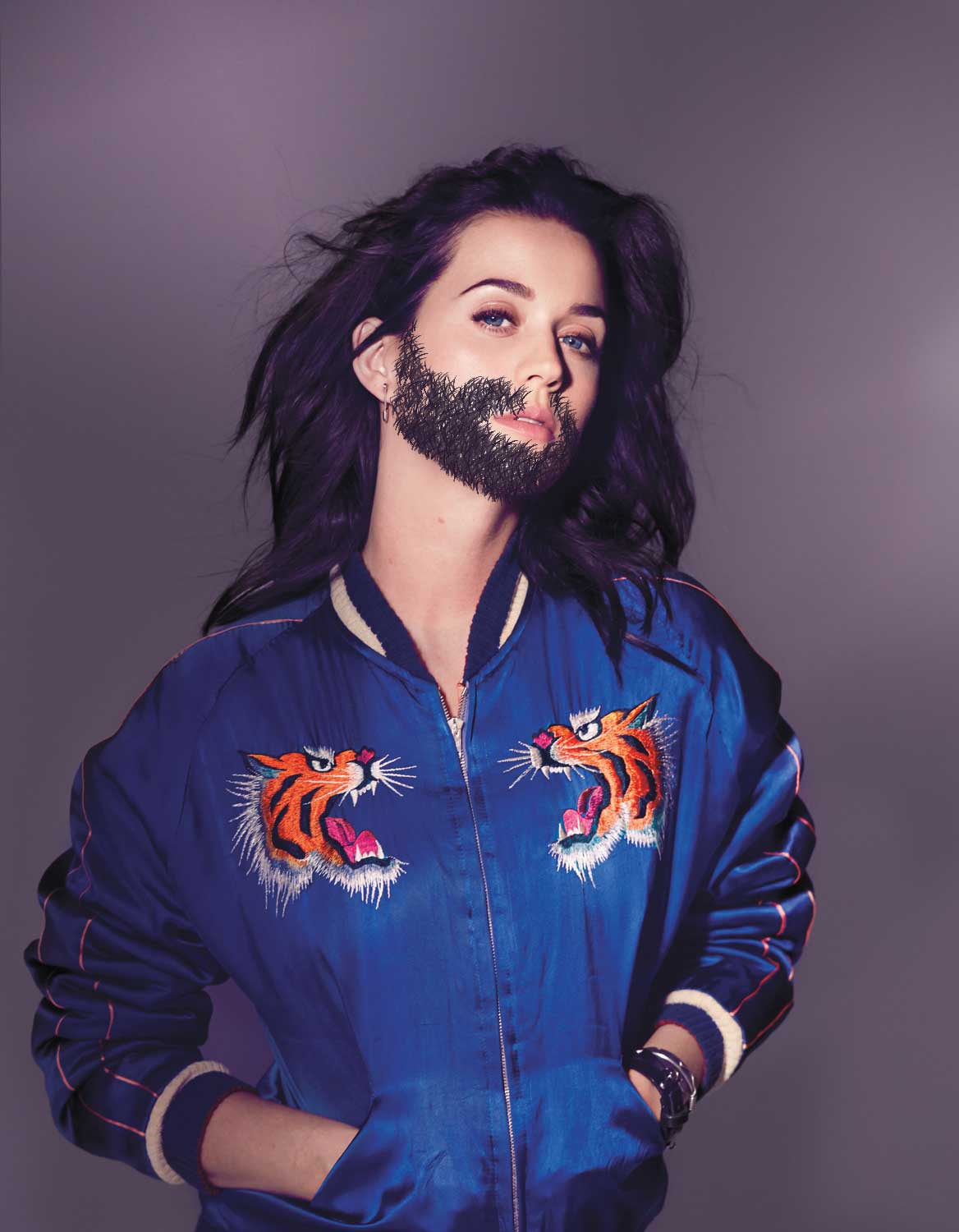 Katy Perry with a beard
